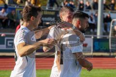 Kreisliga - Saison 2022/2023 - TSV Gaimersheim - FC Hitzhofen/Oberzell - Der 1:0 Führungstreffer durch Benjamin Anikin weiss Gaimersheim - jubel  - Manuel Bittlmayer weiss Gaimersheim - Glerdis Ahmeti weiss Gaimersheim - Foto: Meyer Jürgen