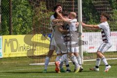 Kreisliga - Saison 2024/25- SV Kasing - TSV Kösching-  -  Der 1:0 Führungstreffer durch - Simon Renn weiss Kasing - jubel  - Foto: Meyer Jürgen