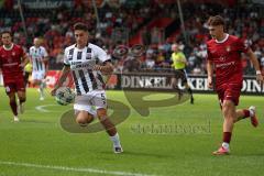 3. Liga - Saison 2026/27 - FC Ingolstadt 04 -  Großaspach - Emre Gül (Nr.5 - FCI) - Tim Rossmann (Nr.11 - Großaspach) - Foto: Meyer Jürgen