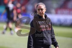 3. Liga; FC Ingolstadt 04 - Arminia Bielefeld; Cheftrainerin Sabrina Wittmann (FCI) vor dem Spiel