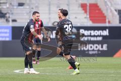 3. Liga; FC Ingolstadt 04 - SV Sandhausen; Tor Jubel Treffer Ausgleich Pascal Testroet (37, FCI) 1:1 Deniz Zeitler (38, FCI) Marcel Costly (22, FCI)