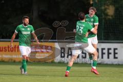 Kreisliga - Saison 2023/24 - Relegation zur BZL - FC Gerolfing - SVA Palzing -  Der 1:0 Führungstreffer durch Timo Kraus grün Gerolfing - jubel - Tor - Foto: Meyer Jürgen