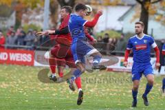 Kreisliga - Saison 2025/26- TSV Kösching - SV Zuchering - David Ostermeier blau Kösching - Marcel Preuß rot Zuchering - Foto: Meyer Jürgen