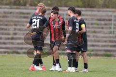 Bayernliga Nord - Saison 2024/25 - FC Ingolstadt 04 II - Würzburger FV 04 - - jubel - Davide Sekulovic (Nr.7 - FCI U21) schiesst zum 1:0 Führungstreffer ein- Foto: Meyer Jürgen