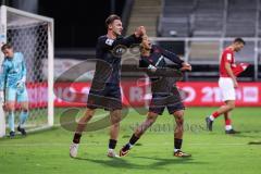 3. Liga; TSV Havelse - FC Ingolstadt 04; Tor Jubel Treffer 2:5 Marcel Costly (22, FCI) mit Julian Kügel (29, FCI) Torwart Opitz Tom (1 Havelse)