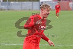 Bayernliga Süd - Saison 2021/2022 - FC Ingolstadt 04 II - TürkAugsburg - Der 1:0 Führungstreffer durch Meikis Fabio (#19 FCI) - jubel - Foto: Meyer Jürgen