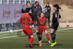 2. Frauen-Bundesliga - Saison 2021/2022 - FC Ingolstadt 04 - Eintracht Frankfurt II - Haim Vanessa (#13 FCI) - Kraft Emily schwarz Frankfurt #26 - Foto: Meyer Jürgen