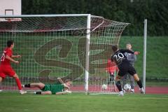 Kreisliga - Saison 2026/27- SV Zuchering - Türkisch SV Ingolstadt - Noel Musial TW Zuchering  - Florian Meier rot Zuchering  - Akif Abasikeles schwarz Türkisch - Foto: Meyer Jürgen