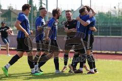 Kreisliga - Saison 2022/2023 - DJK Ingolstadt - SV Sandersdorf - Der 1:2 Führungstreffer durch Michael Detling blau Sandersdorf - jubel - Foto: Meyer Jürgen