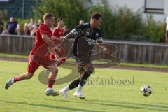 Kreispokal - Saison 2025/26- SV Eitensheim- TSV Gaimersheim  - Mathias Ernst rot Eitensheim - Domenic Raimann schwarz Gaimersheim - Foto: Meyer Jürgen