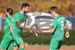 2023_10_22 - Bezirksliga - Saison 2023/24 - TSV Gaimersheim - SV Waldeck -  Der 1:0 Führungstreffer durch - Zoltan Vati grün Gaimersheim - Lucas Goetz grün Gaimersheim -  - jubel - Foto: Meyer Jürgen