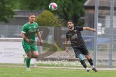 Bezirksliga - Saison 2024/25- TSV Gaimersheim - FC Gerolfing - Hakan Düzgün schwarz Gaimersheim - Flaur Bashota grün Gerolfing - Foto: Meyer Jürgen