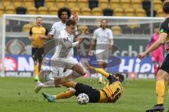 3. Liga - Dynamo Dresden - FC Ingolstadt 04 - Dennis Eckert Ayensa (7, FCI) Meier Jonathan (19 Dresden) Francisco Da Silva Caiuby (13, FCI)