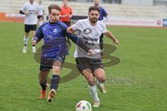 A-Klasse- Saison 2024/25- MTV Ingolstadt - VFB Friedrichshofen - Manuel Avila Azancot lila MTV - Behlul Limani weiss Friedrichshofen - Foto: Meyer Jürgen