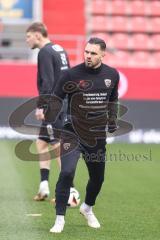 3. Liga; FC Ingolstadt 04 - SV Sandhausen; vor dem Spiel Pascal Testroet (37, FCI) mit Sondertrikot Charity Delani