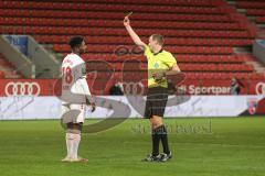 3. Liga - FC Ingolstadt 04 - Türkgücü München - Barry Boubacar (18 Türkgücü) gelbe Karte