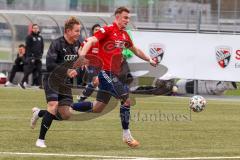 Bayernliga Süd - Saison 2021/2022 - FC Ingolstadt 04 II -  SpVgg Unterhaching - Fabio Meikis #19 FCI - Felix Göttlicher rot Haching - Foto: Meyer Jürgen