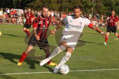 Toto Pokal - Saison 2022/2023 - SpVgg Heßdorf - FC Ingolstadt 04 - Pascal Testroet (Nr.37 - FCI) - Nick Ackermann (Nr.23 - SpVgg Hessdorf). -Foto: Meyer Jürgen