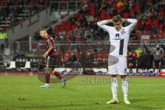 2.BL; 1. FC Nürnberg - FC Ingolstadt 04; ärgert sich, Chance vergeben, Dennis Eckert Ayensa (7, FCI)