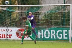Bezirksliga - Saison 2025/26 - FC Gerolfing - SVA Palzing - Niklas Nissl grün Gerolfing - Matea Kostic Torwart Palzing - Foto: Meyer Jürgen