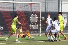 U17 DFB-Nachwuchsliga - Saison 2024/25 - FC Ingolstadt 04 - TSG Hoffenheim - San Carlos Lores Hernandes Torwart FCI wehrt den Ball ab - XXXXX - Foto: Meyer Jürgen