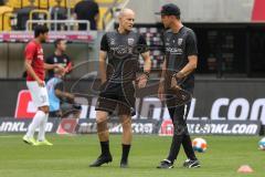 2.BL; Dynamo Dresden - FC Ingolstadt 04, Athletik-Trainer Luca Schuster (FCI) Co-Trainer Thomas Karg (FCI)