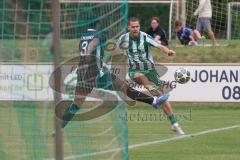 Landesliga - Saison 2025/26 - SV Manching - FC Memmingen II - Fabian  Neumayer (Nr.9 - SV Manching) - Gerhard Mike schwarz Memmingen - Foto: Meyer Jürgen