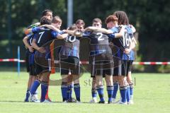 Kreisklasse - Saison 2025/26- SV Haunwöhr - FC Geisenfeld  - Haunwöhr bildet einen Kreis vor dem Spiel - XXXXX - Foto: Meyer Jürgen