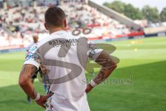 3. Liga; Rot-Weiss Essen - FC Ingolstadt 04; vor dem Spiel Aufwärmtrikot Puma stronger together, Pascal Testroet (37, FCI)