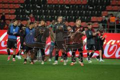 3. Liga - Saison 2026/27 - FC Ingolstadt 04 - TSG Hoffenheim II -  Die Mannschaft bedankt sich bei den Fans - Das Spiel ist aus - XXXXX - Foto: Meyer Jürgen