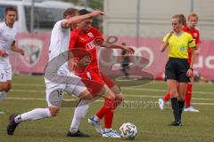 Bayernliga Süd - Saison 2022/2023 - FC Ingolstadt 04 -  VFR Garching - Keidel Felix (Nr.6 - Fc Ingolstadt 04 II) - Sebastian Hofmaier weiss Garching - Foto: Meyer Jürgen