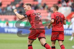 3. Liga; FC Ingolstadt 04 - SSV Ulm; Tor Jubel Treffer 2:1 Simon Lorenz (32, FCI) mit dem Kopf,