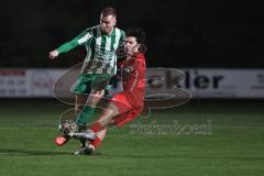 Landesliga - Saison 2025/26 - SV Manching - TSV Hollenbach - Dzenis Seferovic (Nr.6 - SV Manching) - Zeyer Maximilian rot Hollenbach - Foto: Meyer Jürgen
