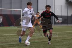 Freundschaftsspiel - Saison 2025/26 - FC Ingolstadt  II - ASV Neumarkt - Tomislav Bagaric (Nr.5 - FC Ingolstadt II) - Morris Adelabu schwarz Neumarkt  - Foto: Meyer Jürgen