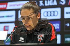 3. Liga; FC Ingolstadt 04 - 1. FC Saarbrücken; Interview Pressekonferenz Cheftrainerin Sabrina Wittmann (FCI)