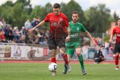 Relegation zur Bezirksliga - TSV Gaimersheim - BC Attaching - Marcel Fuhrmann grün Gaimersheim - Manuel Thalhammer rot Attaching - Foto: Jürgen Meyer