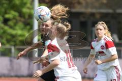 2. Fußball-Liga - Frauen - Saison 2022/2023 - FC Ingolstadt 04 - 1. FC Nürnberg - Villena Scheffler (Nr.28 - FCI Frauen) - Mai Franziska weiss Nürnberg - Foto: Meyer Jürgen