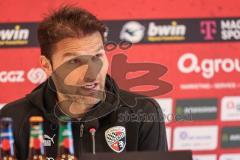 3. Liga; FSV Zwickau - FC Ingolstadt 04; Pressekonferenz Cheftrainer Guerino Capretti (FCI) nach der 2:0 Niederlage