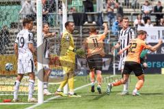 3. Liga; SV Sandhausen - FC Ingolstadt 04; Tor Jubel Treffer Sebastian Grönning (11, FCI) Torwart Königsmann Timo (22 SVS) Simon Lorenz (32, FCI)