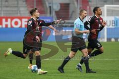 2.BL; FC Ingolstadt 04 - Hannover 96; ertser Eistz nach Schlüsselbeinbruch Verletzung Dennis Eckert Ayensa (7, FCI) Justin Butler (31, FCI) Einwechslung