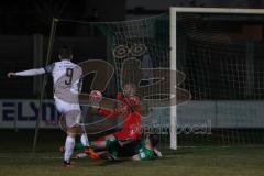 Landesliga - Saison 2024/25 - SV Manching - FC Ehekirchen - Hollinger Christoph weiss Ehekirchen - Torwart Obermeier Thomas (Nr.1 - SV Manching) - Ralf Schröder (Nr.21 - SV Manching) - Foto: Meyer Jürgen
