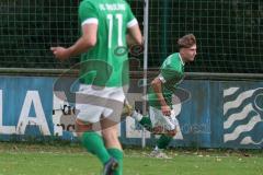 Toto-Pokal - Saison 2023/2024 - FC Gerolfing - TSV Rohrbach - Der 2:0 Führungstreffer durch Timo Kraus grün Gerolfing - jubel -  Foto: Meyer Jürgen