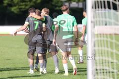 Bezirksliga - Saison 2025/26 - FC Fatih Ingolstadt - FC Gerolfing - Der 0:2 Führungstreffer durch David Simm (Nr.7 - FC Gerolfing) per Elfmeter - jubel  - XXXXX - Foto: Meyer Jürgen