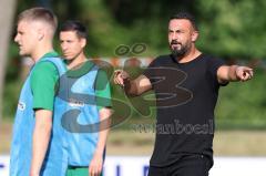 Freundschaftsspiel - Saison 2023/2024 - SV Manching - FC Ingolstadt 04 - Cheftrainer Serkan Demir (SV Manching)  - Foto: Meyer Jürgen