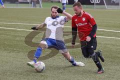 AUDI - Schanzer Amateur Cup 2023 - Finale - TSV Hohenwart - FC Mindelstetten - 5:3 -  Jonas Schobere weiss Mindelstetten - Florian Finkenzeller rot Hohenwart - Foto: Meyer Jürgen