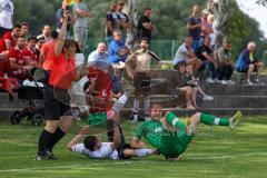 Kreisliga - TSV Baar Ebenhausen - TSV Gaimersheim - Christopher Geyer weiss Ebenhausen - Florian Ihring grün Gaimersheim - Foto: Jürgen Meyer