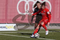 2. Frauen-Bundesliga - Saison 2021/2022 - FC Ingolstadt 04 - Eintracht Frankfurt II -Kiesling Ricarda (#6 FCI) - Janser Malin Frankfurt  - Foto: Meyer Jürgen