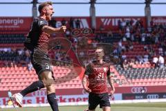 3. Liga; FC Ingolstadt 04 - Hallescher FC; Tor Jubel Treffer 1:0 Julian Kügel (31, FCI) Jannik Mause (7, FCI)