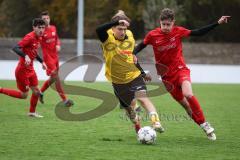 Kreisliga - Saison 2026/27 - SV Zuchering - FC Hitzhofen/Oberzell - Levin Egredzija gelb Hitzhofen - Paul Wärmann rot Zuchering -  Foto: Meyer Jürgen