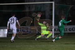 Landesliga - Saison 2024/25 - SV Manching - FC Ehekirchen - Luca Bienek (Nr.16 - SV Manching) mit dem 1:0 Führungstreffer - jubel- - Gordy Niklas Torwart Ehekirchen  - Foto: Meyer Jürgen